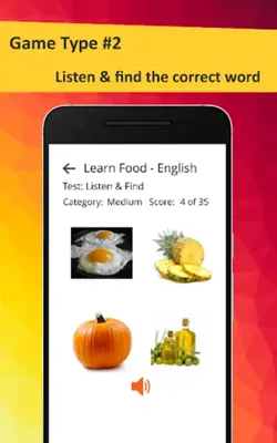 Learn Food in English android App screenshot 1