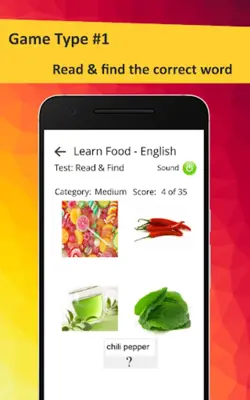 Learn Food in English android App screenshot 2